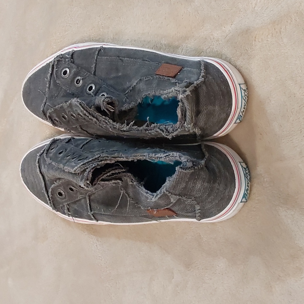 lowfish Malibu Play slip-on sneakers in light grey hipster smoked twill Size 10 - Picture 8 of 12